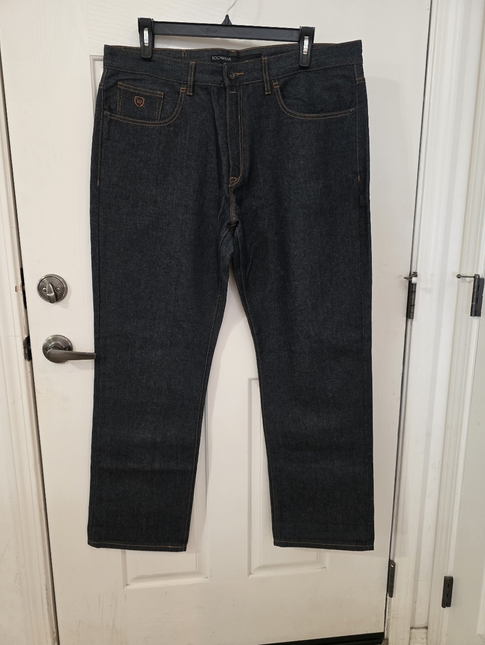 Rocawear Men's Straight Dark Blue Denim Jeans